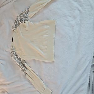 NEW Venus Clothing Brand Ivory Lace Sweater Top